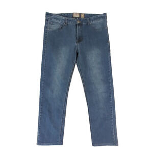 Stitches & Rivets jeans men's 34 x28 slim straight blue Flex stretch denim pants